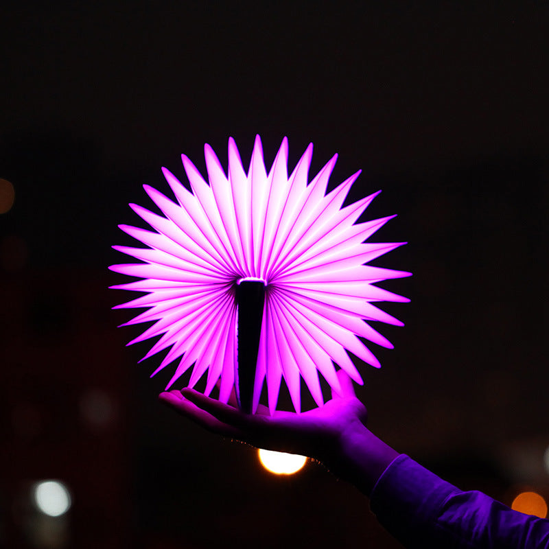 Semicircle Leather Led Folding Flip Book Lamp