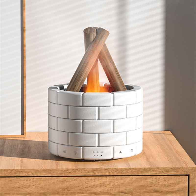 Flame Effect Aroma Diffuser – Fireplace Style Humidifier