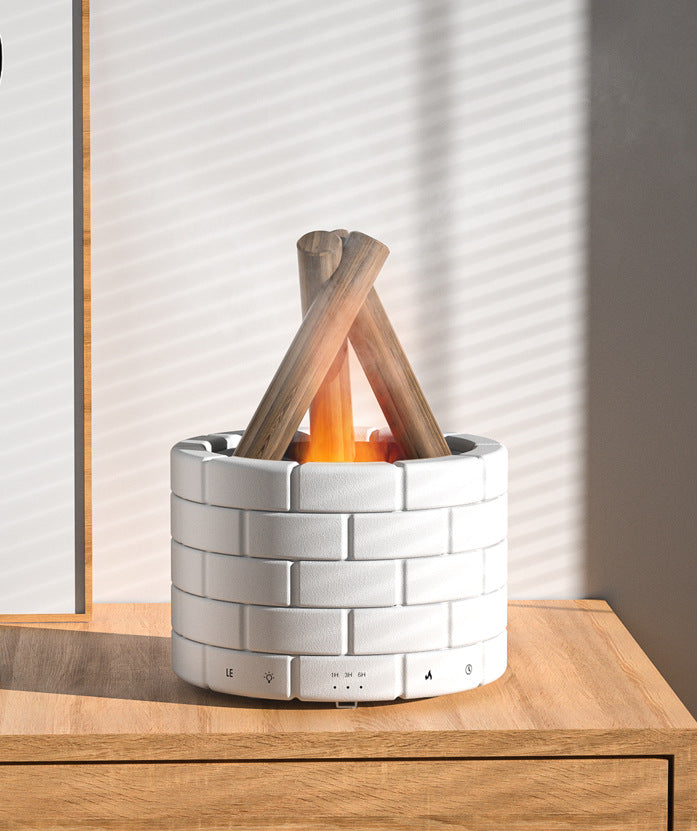 Flame Effect Aroma Diffuser – Fireplace Style Humidifier