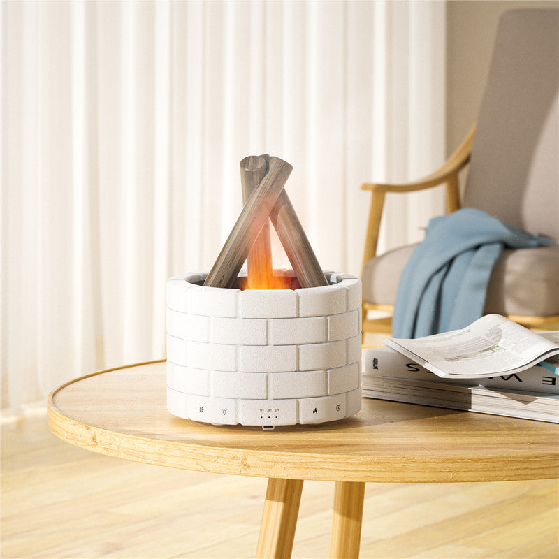 Flame Effect Aroma Diffuser – Fireplace Style Humidifier