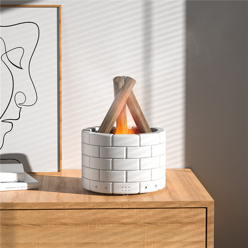 Flame Effect Aroma Diffuser – Fireplace Style Humidifier